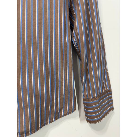 American Eagle Outfitters-Button Down Shirt Brown Casual Preppy Y2K Mens Medium - Picture 5 of 9